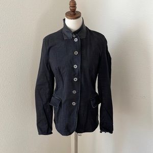 EUC Jakett New York Fitted Blazer Blazer Black Womens SZ S Mixed Medium‎